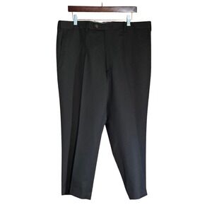 JB Britches Mens Brown Wool Dress Pants‎ Flat Front Made in Italy Sz 38Rx25